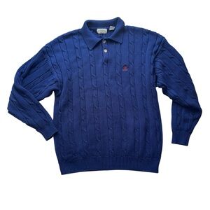 Izod Royal Blue Cotton Sweater 100% cotton size L